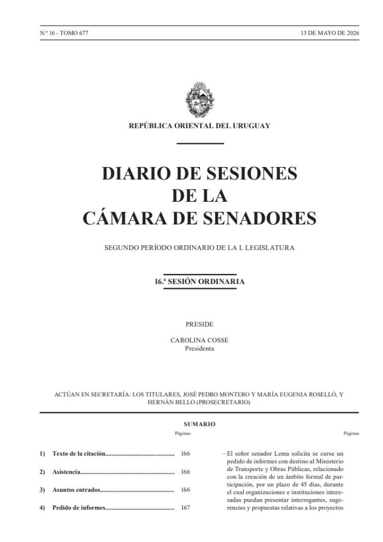 DIARIO DE SESIONES DE LA CAMARA DE SENADORES del 13/05/2026